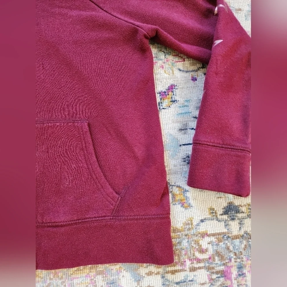 Old Navy Burgundy Zip Frony Hoodie, Size Medium (8)